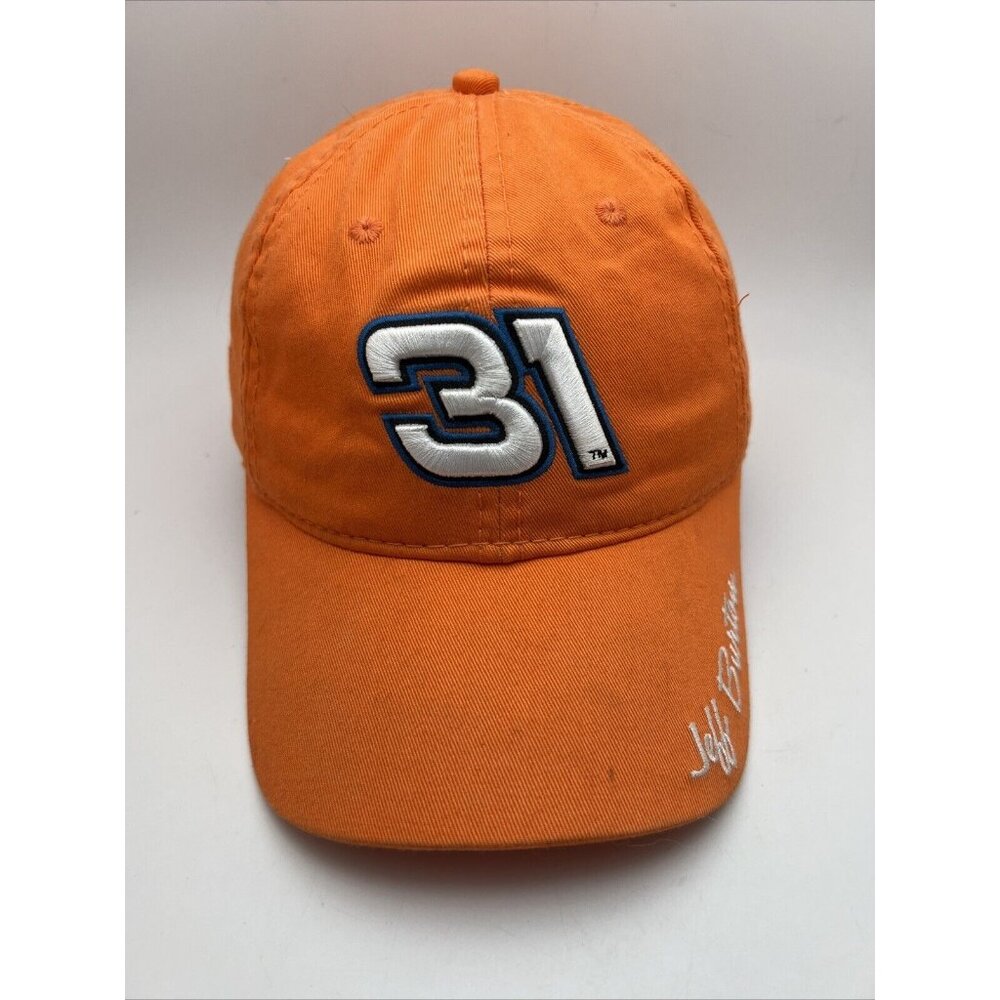 VTG Nascar Jeff Burton #31 Adjustable Baseball Hat Orange RCR Chase Auth GR58